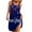 Blue, variant on OAVQHLG3B Summer Dress for Women 4th of July Outfits for Women Casual Round Neck Leisure And Entertainment Sling Digital Print Mini Dress