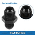 thumbnail image 4 of Unique Bargains Male Flare Reducer Hose Fitting Adapter AN10-AN8 Fuel Line Connector Aluminum Black, 4 of 6