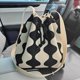 thumbnail image 4 of Bolso de hombro de punto a la moda, bolso de cubo con cordón de gran capacidad, bolso de mano informal, bolso de mensajero para viajes diarios, 4 of 6