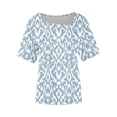 thumbnail image 3 of Usted Es Más Que una Camisa de Puntuación de Prueba, de Moda Casual Impreso Botón de Manga Corta Cuello en V para las Mujeres, 3 of 4