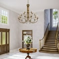 thumbnail image 5 of 42688-48 Livex Lighting Estate - 21 Light Extra Large Chandelier-44 Inches Tall and 42 Inches Wide-Antique Gold Leaf Finish, 5 of 13