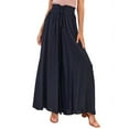 thumbnail image 2 of Pantalones Casuales para Mujer, con Cintura Elástica y Pierna , con Bolsillos. Negro S, 2 of 9
