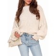 thumbnail image 2 of Women'S Oversized Sweater Crewneck Fall Winter Long Sleeve Fuzzy Warm Knit Pullover Sweaters Trendy Outfits S, 2 of 6