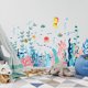 thumbnail image 5 of Pegatinas de pared con ballenas marinas, hipocampo, tortuga, peces, decoración infantil, dormitorio, baño, pegatinas marinas para niños pequeños., 5 of 9