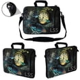 thumbnail image 2 of LSS 13.3 inch Laptop Sleeve Bag Notebook with Extra Side Pocket, Soft Carrying Handle & Removable Shoulder Strap for 12" 12.1" 13" 13.3" - Clock Butterfly Floral, 2 of 3