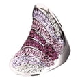 thumbnail image 4 of Bague Index en Argent Sterling 925 pour Femmes Style Coréen avec Strass Complet, 4 of 6