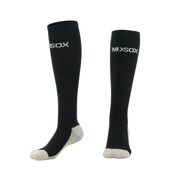Graduated Compression Socks for Men & Women | MDSOX 20-30 mmHg | (Black, Small) - Best Choice, Ideal for Everyday Use, Travel, Running, Maternity Pregnancy, Nursing, Circulation & Recovery