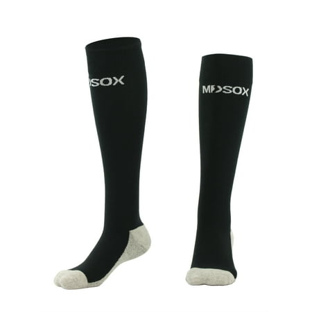 Graduated Compression Socks for Men & Women | MDSOX 20-30 mmHg | (Black, Small) - Best Choice, Ideal for Everyday Use, Travel, Running, Maternity Pregnancy, Nursing, Circulation &