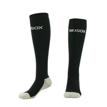 Graduated Compression Socks for Men & Women | MDSOX 20-30 mmHg | (Black, Small) - Best Choice, Ideal for Everyday Use, Travel, Running, Maternity Pregnancy, Nursing, Circulation & (Best Compression Socks For Poor Circulation)