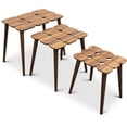 thumbnail image 5 of Page Mid-Century Modern Wood Nesting Tables in Walnut (Set of 3), 5 of 7