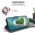 thumbnail image 6 of Leather For Google Pixel 10a 6.3-inch Wallet Case Crystal Material Painted Animal&Flowers&Hearts Pattern, Wallet For Women Men Card Holder Magnetic Clasp Kickstand Folio Cover,Color-10, 6 of 7