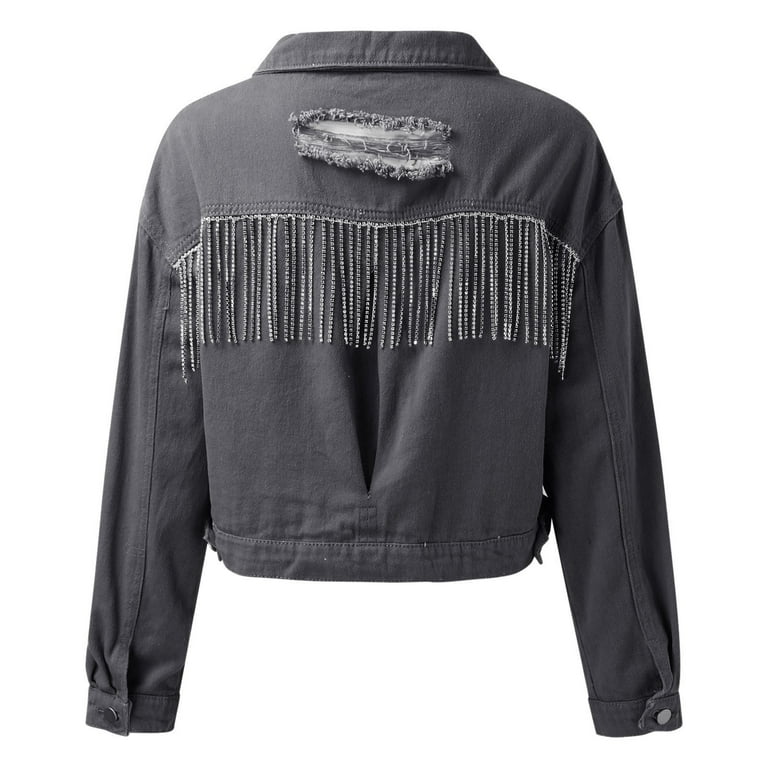 Casual Solid Tassel Turndown Collar Outerwear Casual Solid Tassel Turndown Collar Outerwear