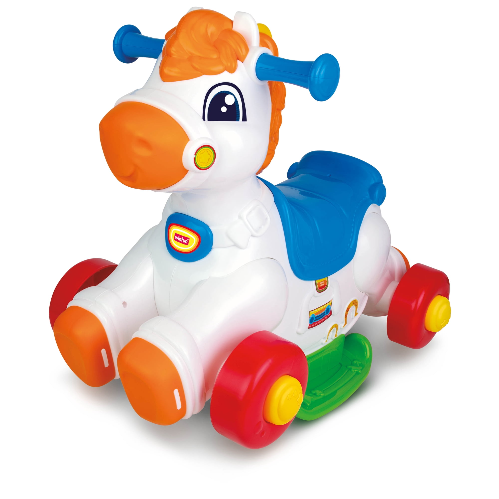 Winfun Multi-Color Junior Rocking Horse with Interactive Features for Ages 12 to 36 Months