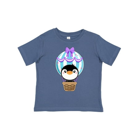 

Inktastic Cute Penguin in a Hot Air Balloon Boys or Girls Toddler T-Shirt