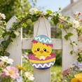 thumbnail image 5 of SLYNSHome Easter Wreaths for Front Door Wooden Easter Sign Hanging Door Sign Decorations Wreath for Spring Holiday, 5 of 6