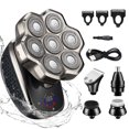 thumbnail image 3 of Rasoirs pour Tête Rasée pour Hommes Chauves 6 en 1 Écran Led Kit de Rasage de Tête Rechargeable avec Charge Rapide USB-C, 3 of 8