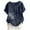 Navy B, variant on Zpanxa Plus Size Tops for Women Summer Casual Loose Fit T Shirts Short Sleeve Crew Neck Button Down Blouse Linen Print Shirt Tunic Tops Pink A XXL
