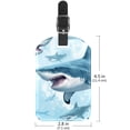 thumbnail image 6 of Square 2Pack PU Leather Shark Cruise Luggage Tag with Privacy Cover and Name ID Tag for Travel Handbags Backpacks Luggage Tags, 6 of 6
