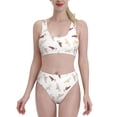 thumbnail image 2 of Picia Leopard Print Women's High Waisted Bikini Scoop Neck Swimsuit Two Pieces Bathing Suit-X-Large, 2 of 8
