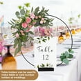 thumbnail image 5 of Threns 10Pcs Floral Hoops Metal Floral Wreath Decor Centerpiece Hoops for Wedding,with Holders,10",Black, 5 of 7