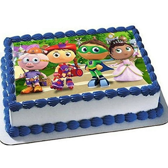 Super Why Princess Pea Alpha Pig Little Red Riding Hood Birthday Edible Cake Topper Image 1/4 Sheet ABPID07027
