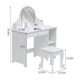 thumbnail image 5 of Eastvita Vanity Set with Lighted Mirror/Stool/Adjustable LED Lights/Suitable for Ages 3 to 9, 5 of 5