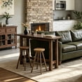thumbnail image 4 of Fnova 63 Inch Tall Solid Wood Bar Height Table with Footrest, 350 lbs Capacity Bar Table for Home Bar Pub Bistro, 4 of 22