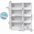 thumbnail image 7 of Kitchen Pantry Cabinet, Food Pantry Cabinet with Doors & Adjustable Shelves, Tall Kitchen Cabinet with 5-Tier External Shelf for Kitchen, Dining Room, White, 7 of 7