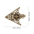 thumbnail image 4 of 4pcs Brooches Buckle Retro Hollow Pattern Shirt Collar Brooch Buckle Clothes Decor, 4 of 9