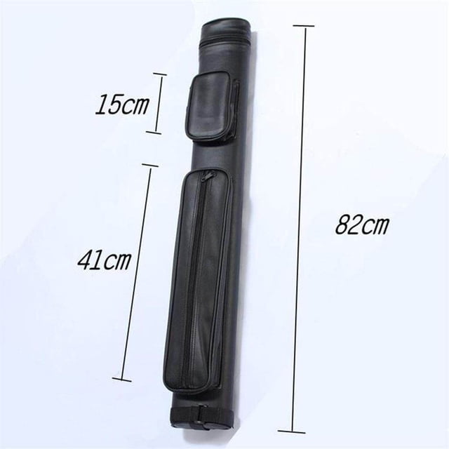 Freer Étui de Queue de Billard 4 Trous en Cuir Protecteur Réglable Pochette Légère Noir