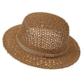 thumbnail image 2 of Mgmyaa Women Hollow Woven Flat Top Sun Hat French Vintage Style Summer Beach Vacation Cap Breathable Lightweight Sunshade Headwear by Mgmyaa, 2 of 9