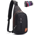 thumbnail image 1 of Peicees Mochila pequeña con bandolera, impermeable, unisex, bandolera en el pecho, 1 of 5