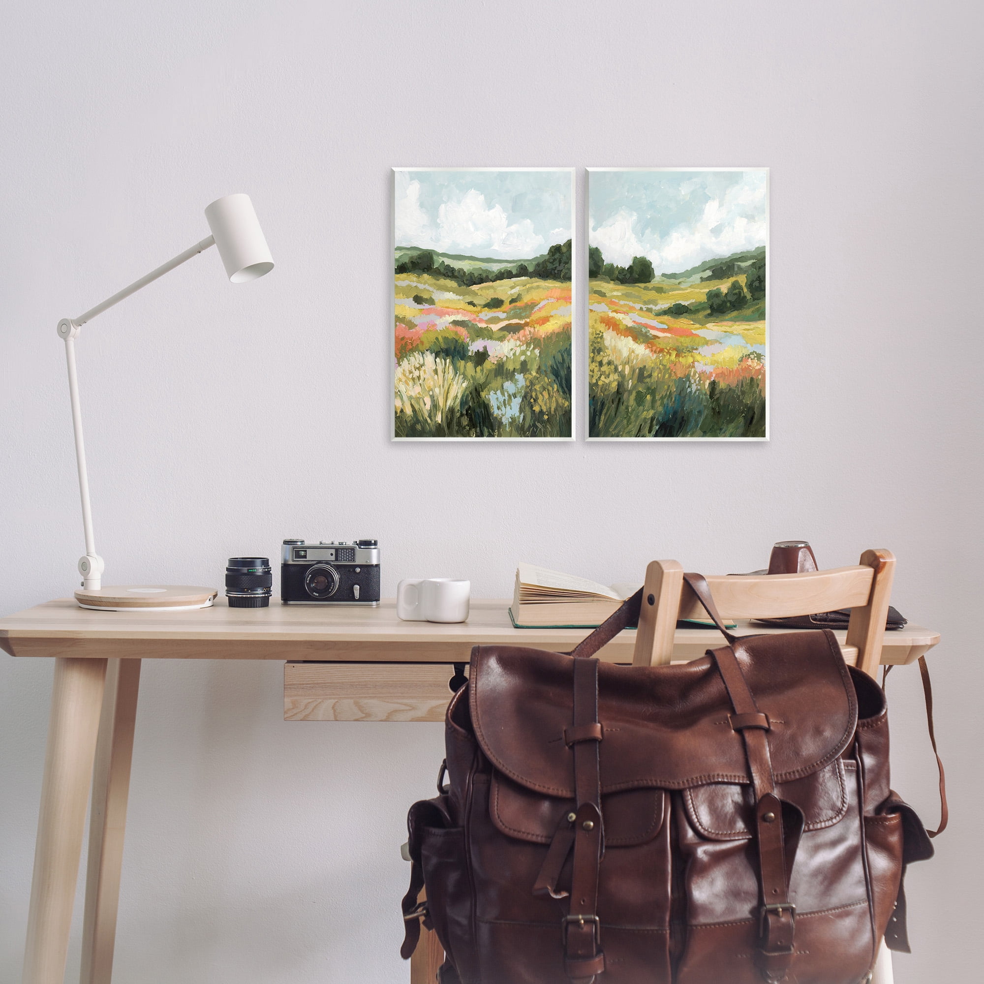 Stupell Industries Vast Meadow Painting Landscape Painting Unframed Art Print Wall Art, 10 x 15, Set of 2
