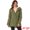 Army Green, variant on Women's Winter Coat with Faux Fur Hood and Multiple Pockets XL Violet