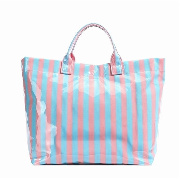 Striped Tote Bag for Women Large Work Totes Plaid Pool Handbag Letter Print Trendy Slouchy Beach Bag