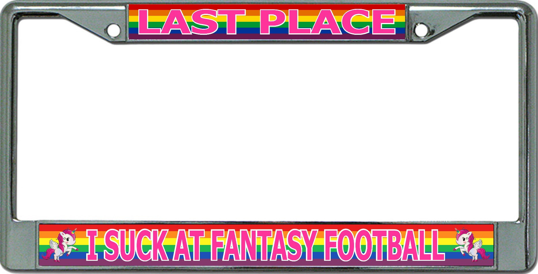I Suck At Fantasy Football Photo License Plate Frame