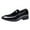 Black, variant on Mens Loafers Simplicity Velvet Metal Decoration Slip on Breathable Comfortable Soft Sole Comfy Fashion Casual Patent Leather Shoes Blue