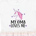 thumbnail image 4 of Inktastic My Oma Loves Me Girl Unicorn Girls Toddler Dress, 4 of 5