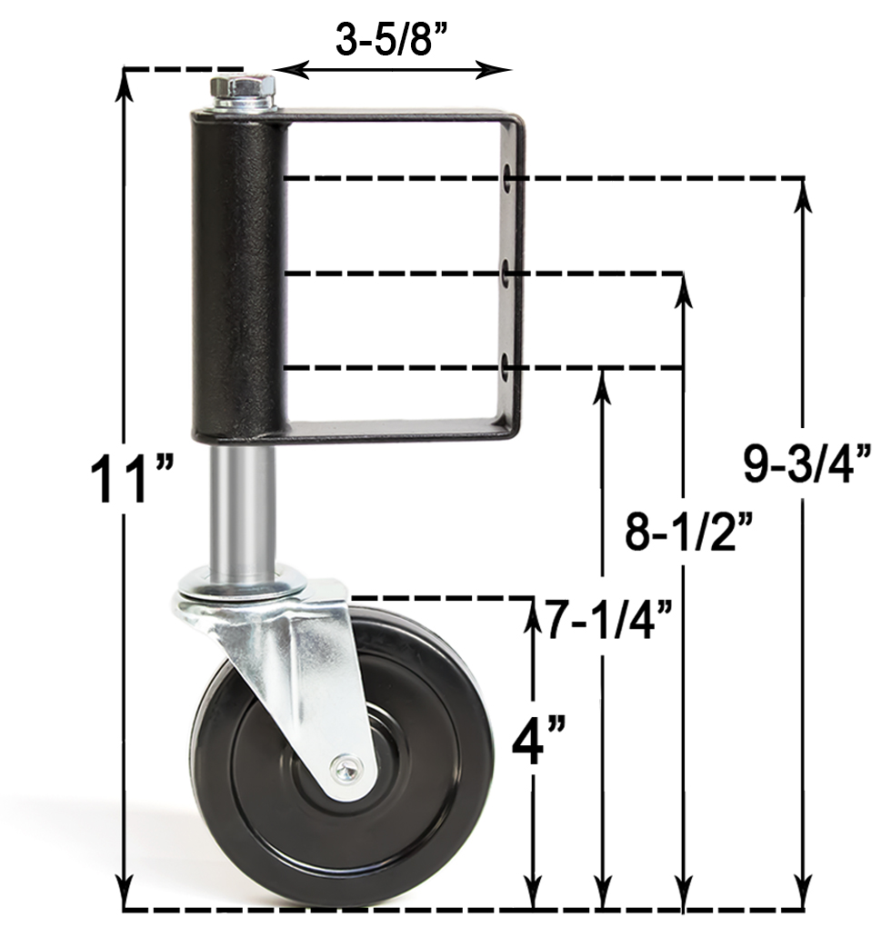 Gate Wheels for Wooden Gate, Spring Loaded Gate Caster Heavy Duty for ...