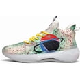 thumbnail image 1 of BINQER Zapatillas de baloncesto fluorescentes unisex, zapatillas de deporte superligeras de caña alta, botas de baloncesto de combate estilo grafiti, 1 of 7