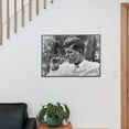 John F Kennedy (JFK) Smoking A Cigar Premium Art Print