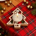 thumbnail image 4 of Christmas Wood Candle Holders Bulk Tealight Candle Table Centerpiece Church Candlestick Xmas Souvenirs for Guest Home Weeding Decor (Tree), 4 of 6