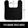 thumbnail image 6 of GORILLA GRIP Thick Memory Foam Toilet Rug for Bathroom, Square Shaped Washable, Soft Absorbent Velvet Topside Floor Mats, Machine Wash, Cushioned Luxury Rugs for Bath Room, 22.5x19.5, Black, 6 of 8