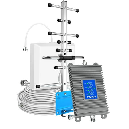 Tonve Cell Phone Booster 5G 4G LTE All U.S. Carriers on Band 66/2/4/5/12/17/13/25, Up to 5000 Sq Ft Cell Phone Signal Booster for Home Support Verizon, AT&T, T-Mobile & More FCC Approved