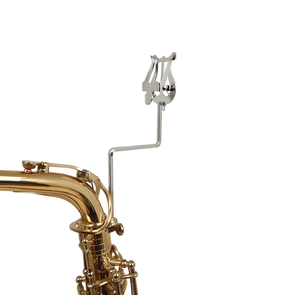 LeeQinersw 2pcs Metal Alto Saxophone Sheet Music Clip Sax Lyre Sheet Music Clamp-On Holder