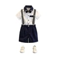 thumbnail image 4 of HAYIMI Elegant Boys Summer With Suspenders And Dress Shirt British Style Formal Outfit Sets With Vest And Jacket For Birthday Party Blend Stylish Clothes Sets, 4 of 5