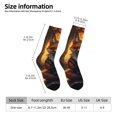thumbnail image 2 of Sigee Sunset Maple Tree Fox for Contrast Design Soft Moisture-Wicking Socks Crew Casual Athletic Stretchy Loose Middle Tube Socks, 2 of 6