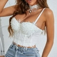 thumbnail image 6 of Corset Top Crop Tops for Women Trendy Womens Corset Top Bustier Corset Top Tight Fitting Corset Tank Top Suspender Top Solid Short Fashion, 6 of 8