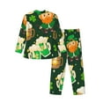 thumbnail image 2 of Bingfone Men'S Pajama Set 2 Piece Loungewear Pjs, Long Sleeve With Pajama Pants-St Patrick'S Day10, 2 of 9