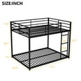 thumbnail image 5 of Aukfa Full over Full Bunk Bed, Metal Low Bunk Bed for Adults Teens, Space Save, Black, 5 of 9